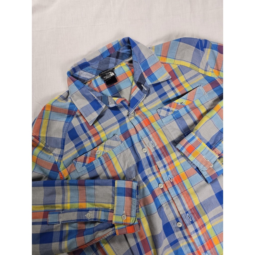 The North Face Shirt Mens Large Multicolor Plaid Button Down Long Sleeve Outdoor